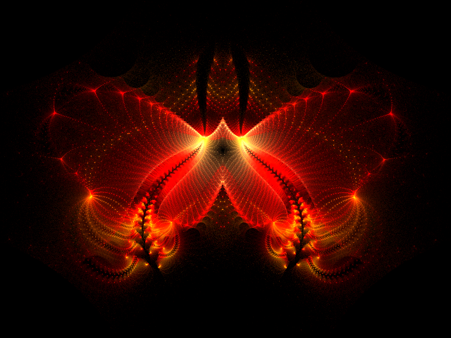 abstraction of a moth to a flame