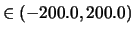 $\in (-200.0, 200.0)$