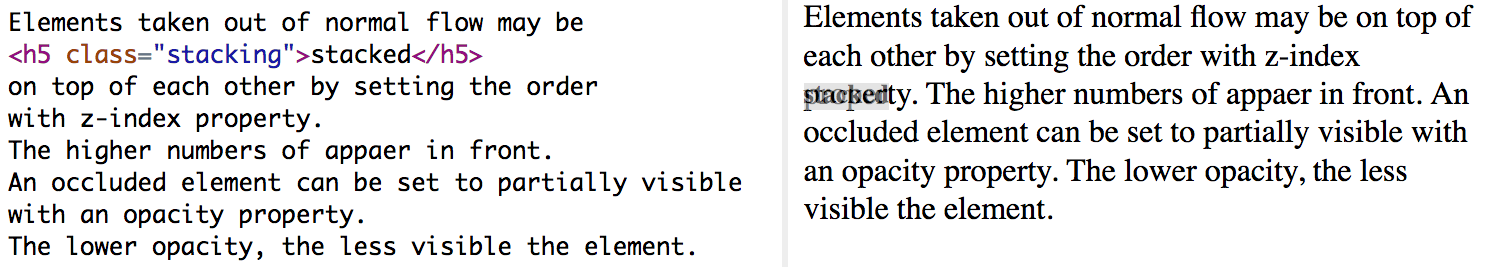 images showing stacking (z-index and opacity)