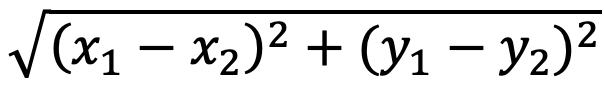 euclidean distance formula