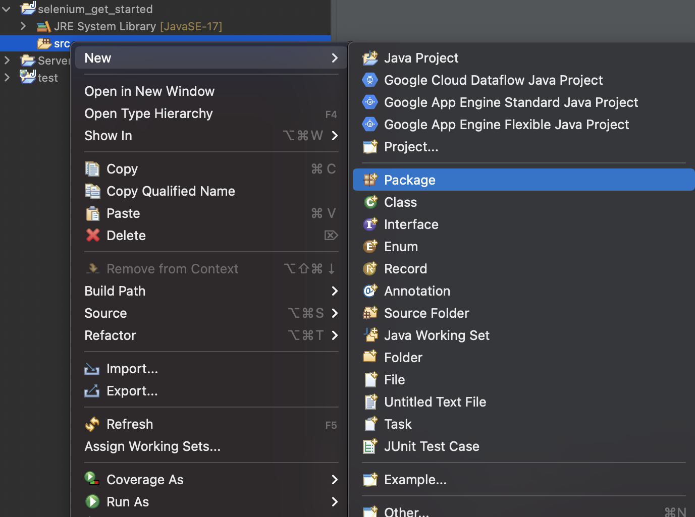 image showing Eclipse package