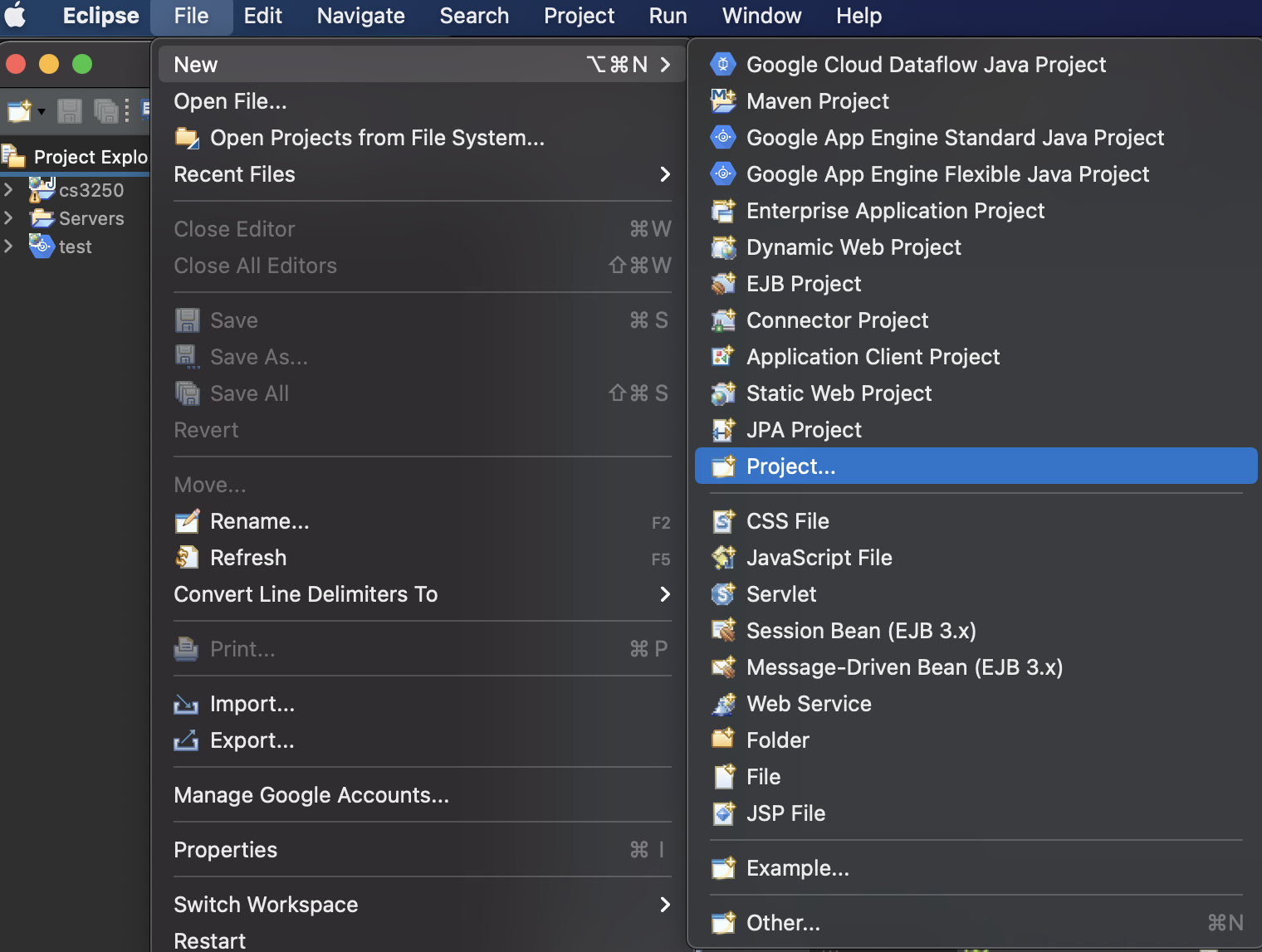image showing Eclipse project
