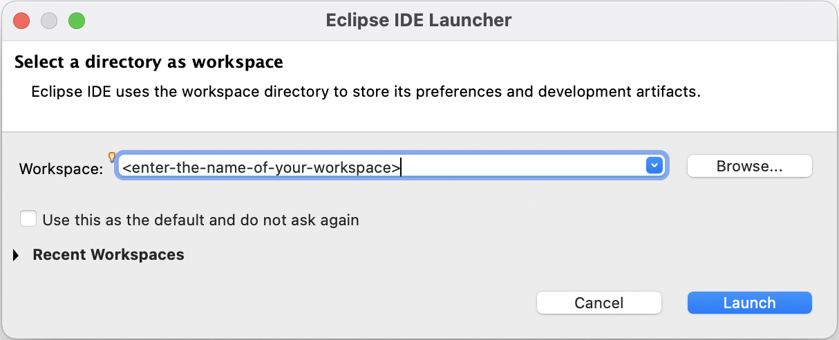 image showing Eclipse workspace