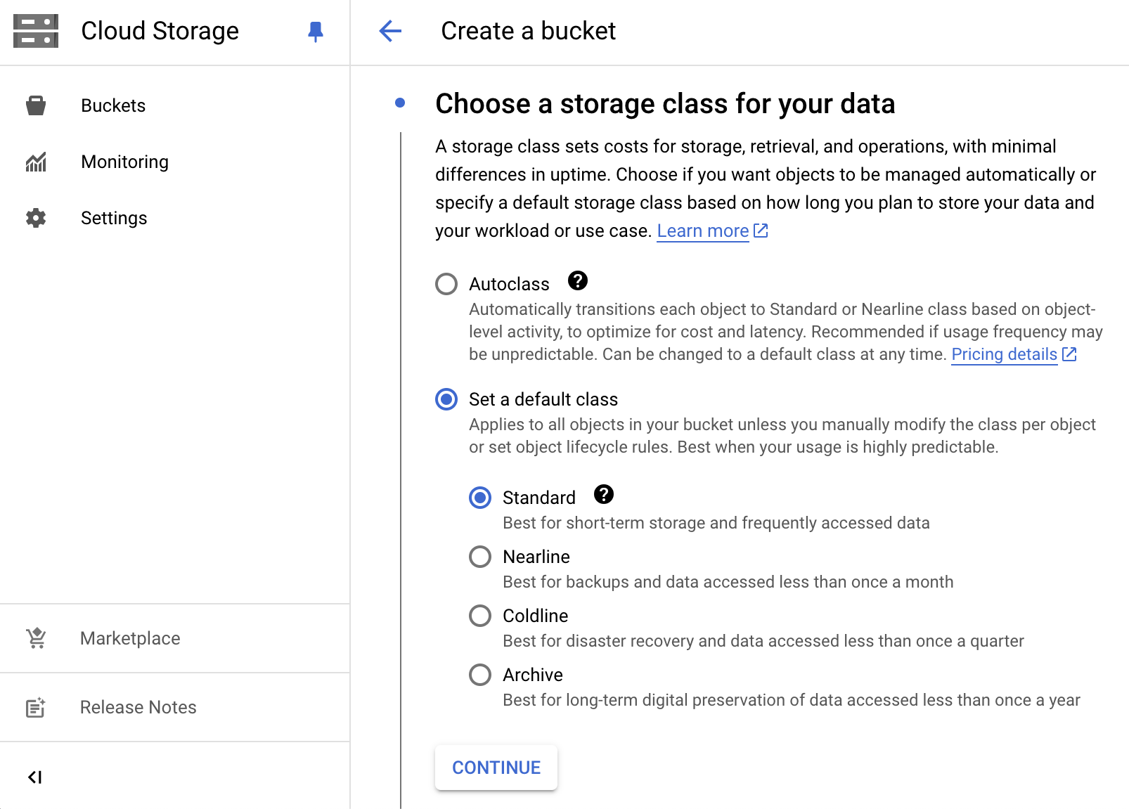 image showing how to create a bucket
