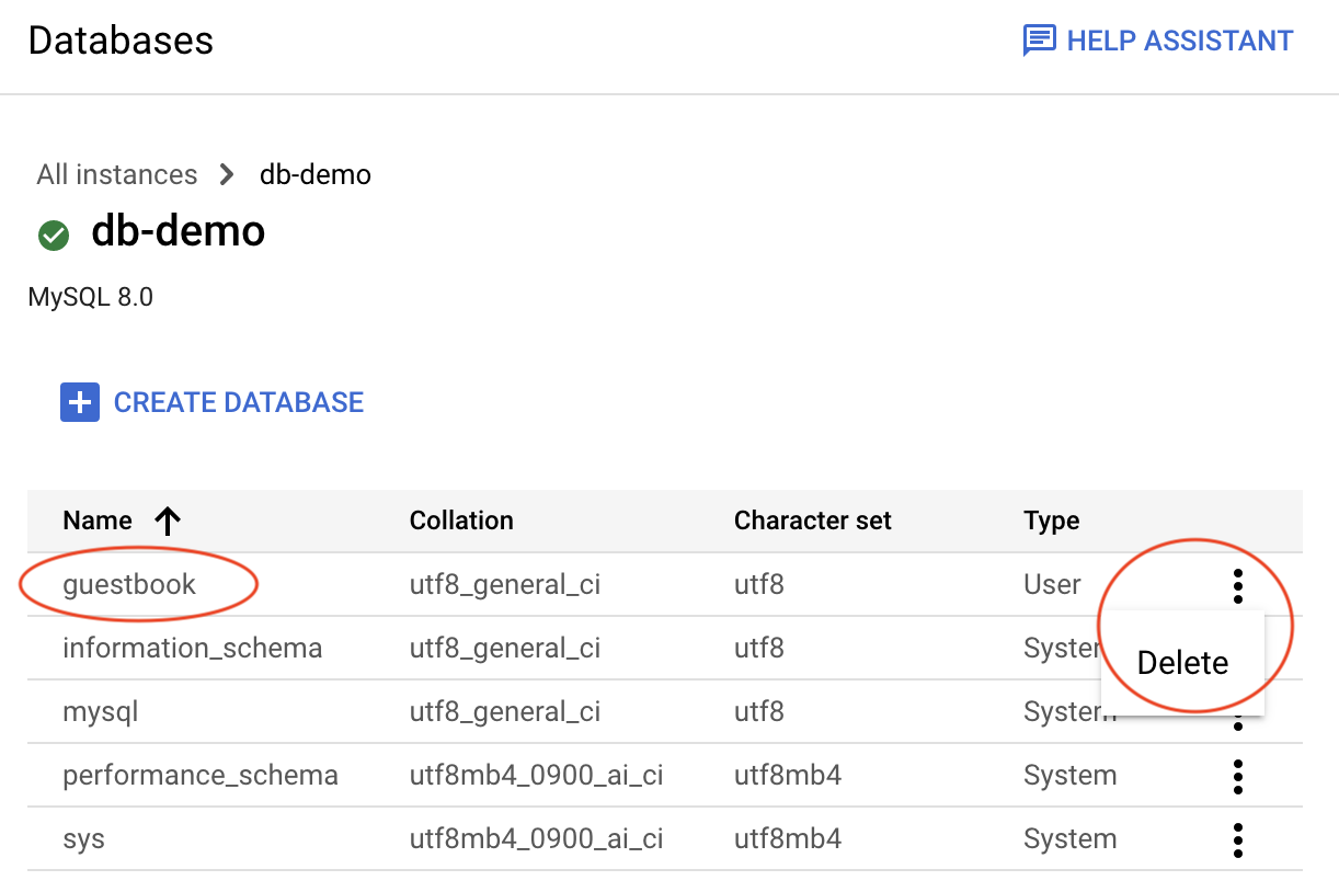 image to create a database