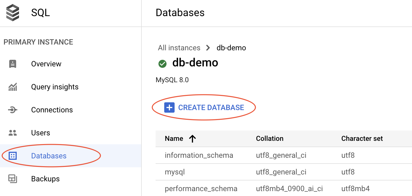 image to create a database