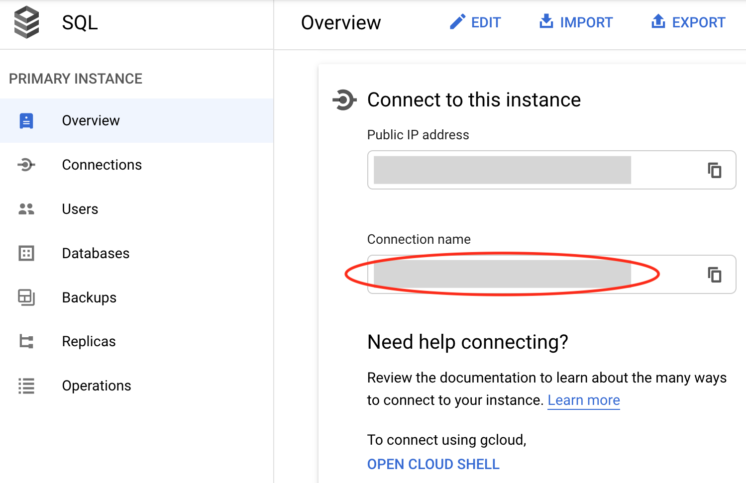 php connecting to sql instance