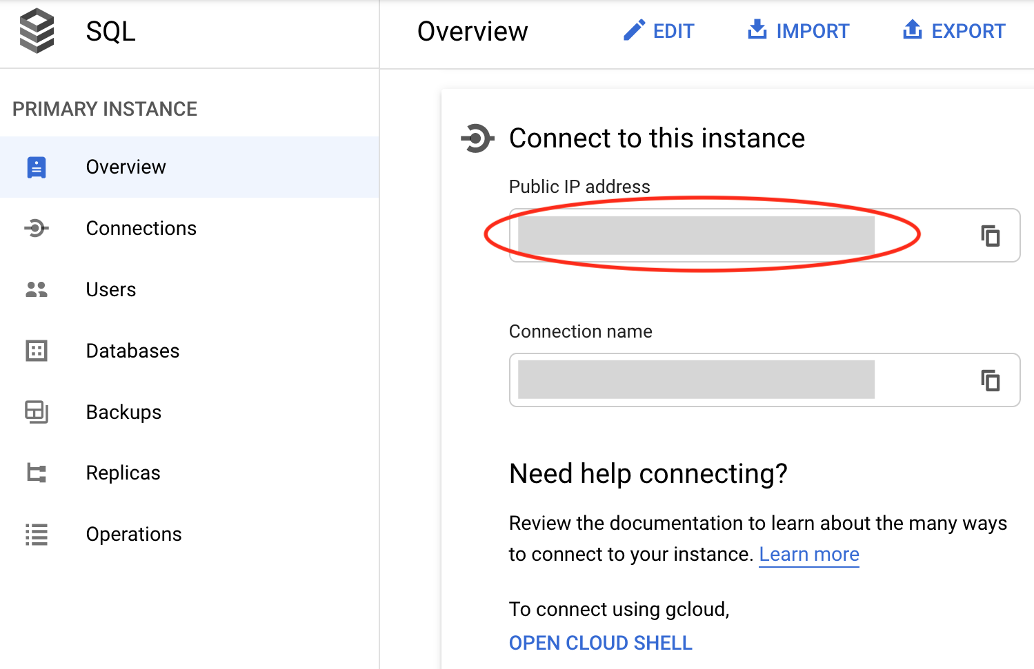 php connecting to sql instance