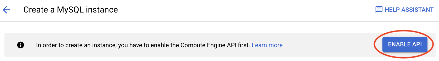 image showing how to create a SQL instance