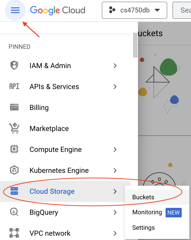 image showing how to export a .sql file from the Cloud SQL instance